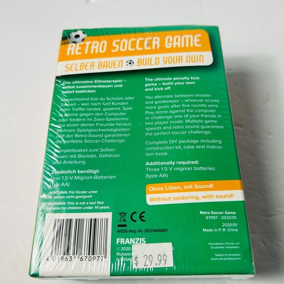 Franzis Retro Soccer Game Kit Build Your Own Electronic No Soldering 2020 NEW - Picture 4 of 4